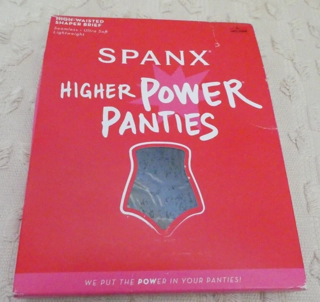 SPANX HIGHER POWER Panties SZ L Very Black High Waist Shaper 2746 £14.