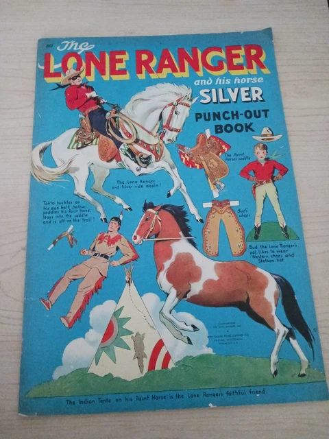 The Lone Ranger & His Horse Silver Uncut 1940 Original Whitman 965