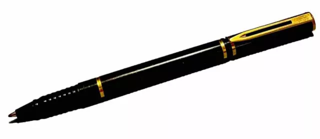 Waterman Black/Gray Marbletone Ballpoint Pen Made In France Signed