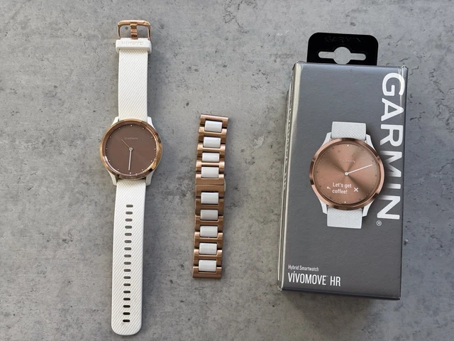 Garmin vivomove hr discount white rose gold