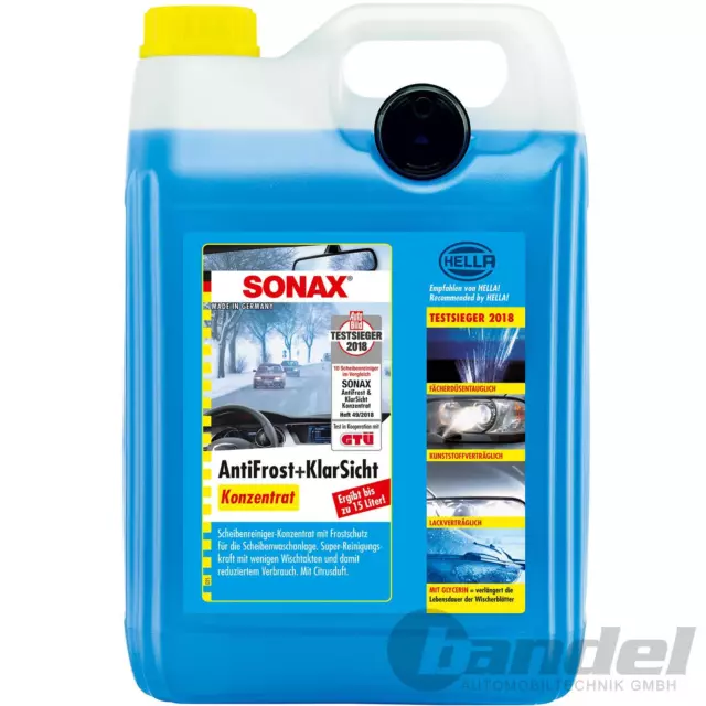 4x 5 Liter SONAX ANTIFROST+KLARSICHT KONZENTRAT SCHEIBEN FROSTSCHUTZ CITRUSDUFT 2