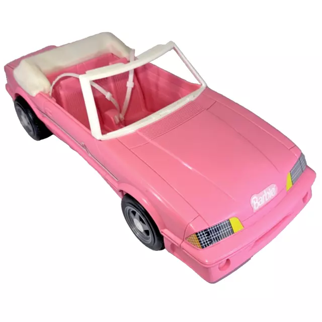 Vintage Mattel 1993 Barbie Ford Mustang Pink Convertible Sports Car
