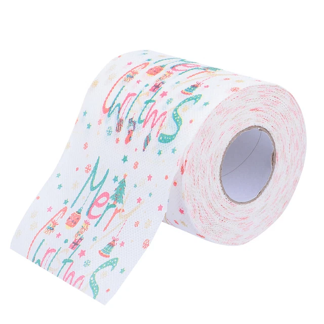 Rollo de tela de Navidad pulpa de madera papel higiénico de vacaciones papel higiénico de Navidad