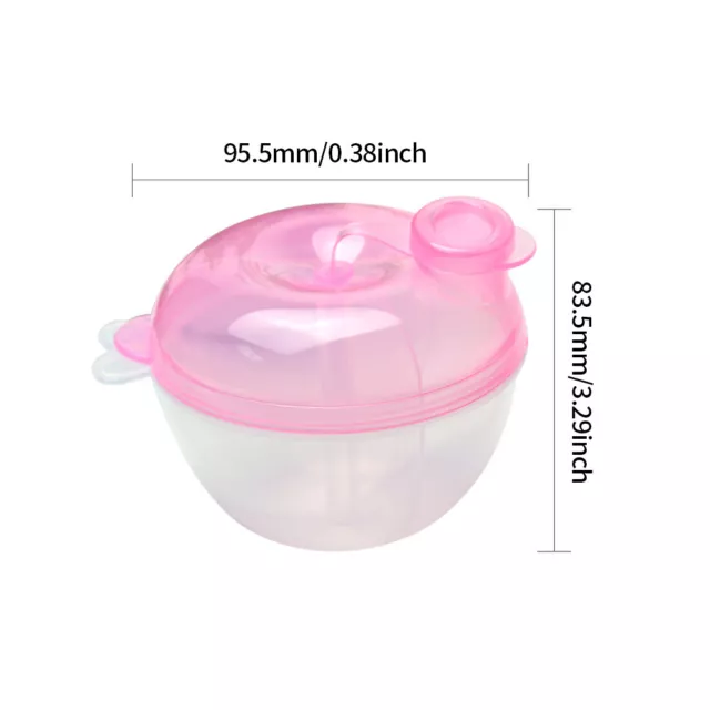 Non Stick Reusable 3 Compartment Infant On The Go Baby Formula Dispenser Snack