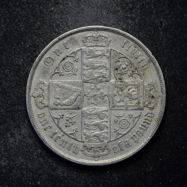1858 Great Britain  Silver One Florin (cn12076)