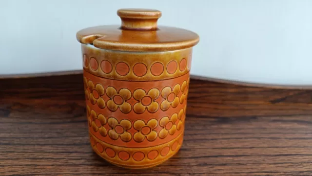 Vintage 1970s Hornsea Pottery Saffron Lidded Preserve Pot