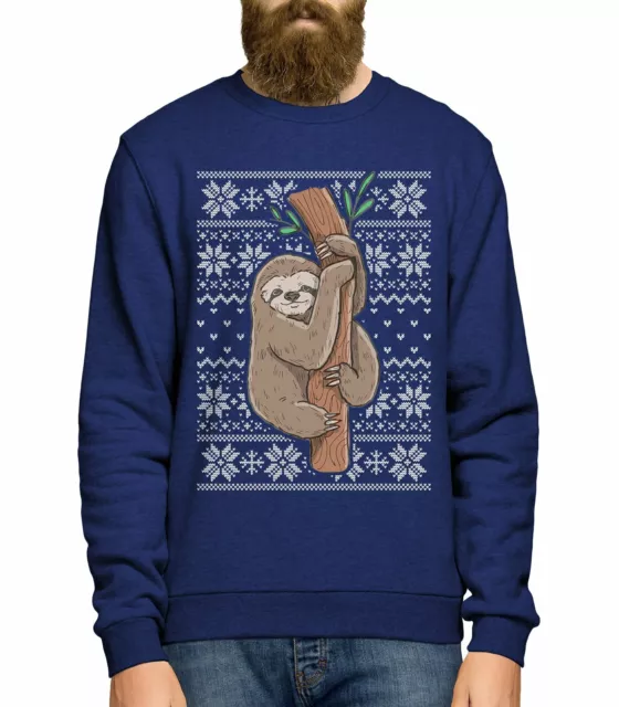 Merry Slothmas Funny Sloth Ugly Christmas Jumper Lazy Sweater Spirit Animal Gift