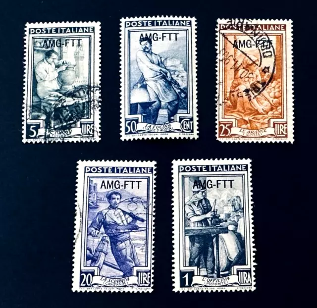 TRIESTE Italy Stamp Collection - 1954 AMG-FTT Overprint Zone A Mint and Used