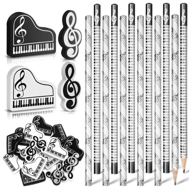 Musikstifte, Musiken-Bleistift mit Radiergummis zum Thema Musik, Holzsti7326