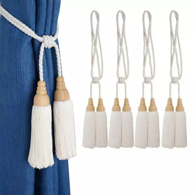 HIASTRA Tassel Curtain Tieback Tie Backs Rope Drapery Handmade Window Decor Cord