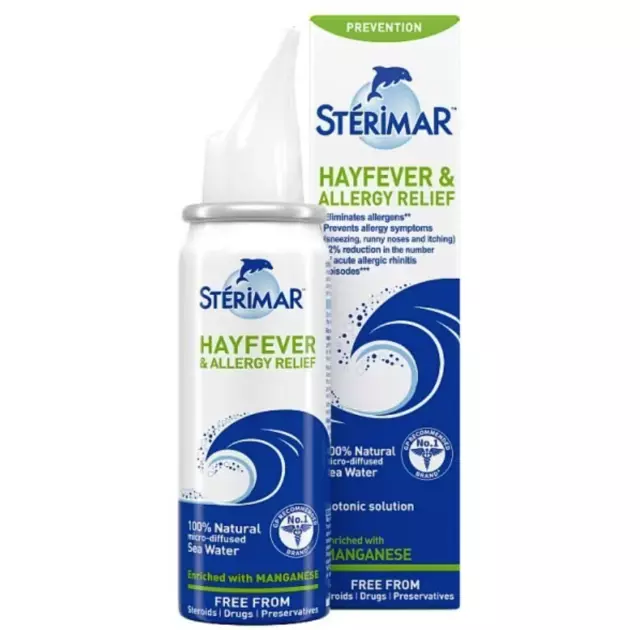 Nasal Spray Sterimar Sinusitis Sea Water Salt Hayfever 🌳 Allergy Relief 50ml