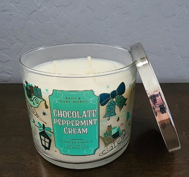 Bath & Body Works Chocolate Peppermint Cream Large 3 Wick 14.5 oz Candle