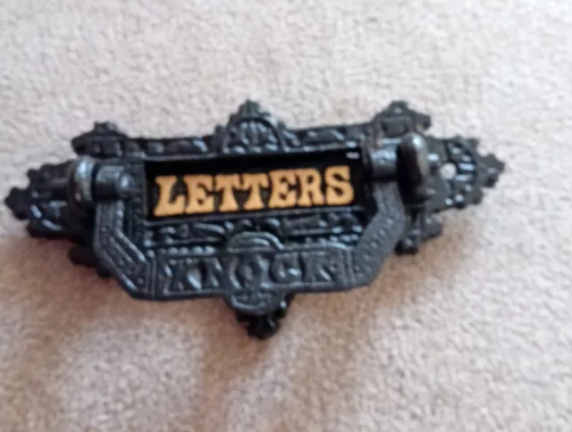 Vintage Style Letter Box With Door Knocker. Cast Iron Letterbox And Door Knocker