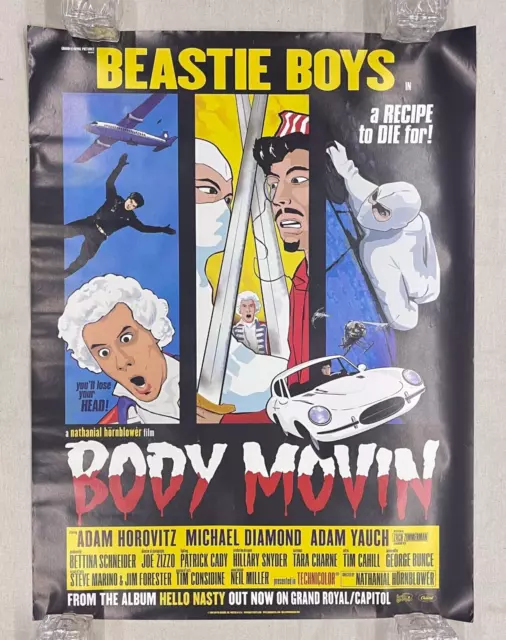 1999 Original Beastie Boys Body Movin 18x24 Film Poster - Hello Nasty Promo