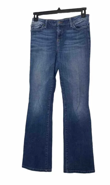 Joe's Jeans Muse Women's Size 29 Leather Logo Mid Rise Medium Wash