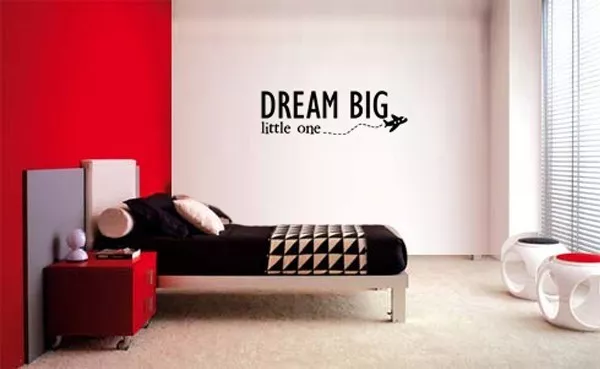 Dream Big Little One Airplane Vinyl Wall Decal Decor Sticker Bedroom Children