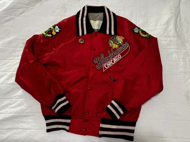 Vintage Chicago Blackhawks Gunzos Embroidered Jacket Size S