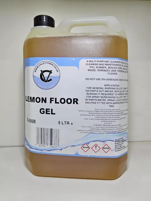 5L Concentrated Lemon Floor Gel Heavy Duty Multi Purpose Surface Cleaner