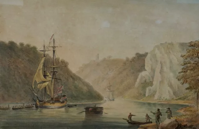 Nicholas Pocock (1740-1821) Avon Gorge with Cook's Folly near Hotwell Provenance