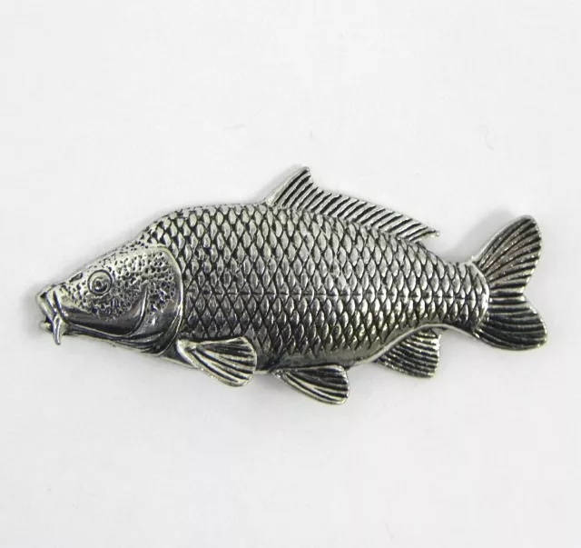 Carpa Pin Broche Pin Botón Pescador Joya Pescado Fischer Regalo