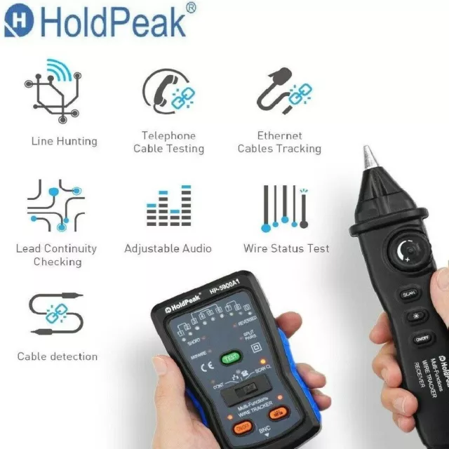 Handheld Network Cable Tester Kit RJ45 RJ11 Telephone/Phone Wire Finder Tracker