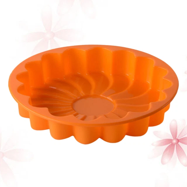 Sartén de silicona grande engrosada en forma de flor hágalo usted mismo pastel para hornear molde para hornear