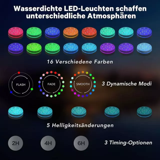 Submersible Light - Waterproof Adjustable Underwater RGB Lamp (05)