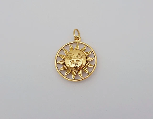 Ciondolo In Oro 9 Kt, Con Medaglietta Votiva, 12 Mm, Ideale Come Regal Per Comunione E Battesimo - Foto 8