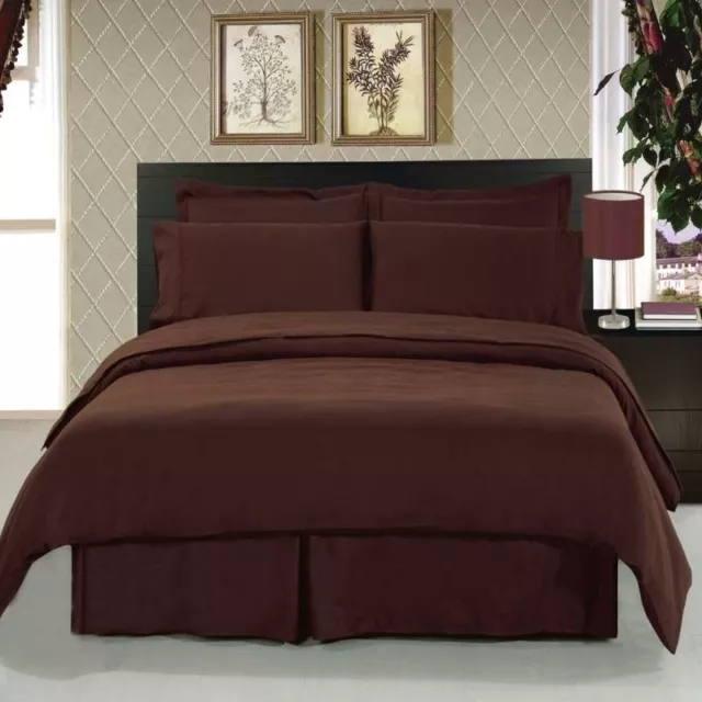 1000 Thread Count Egyptian Cotton 1000TC PILLOW CASE Set KING Chocolate Solid