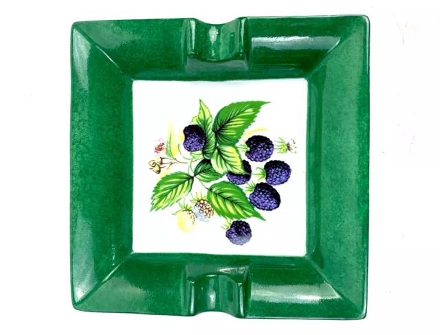 Limoges/ Laure Japy, Paris ASHTRAY, Beautiful Blackberries on Green, Never Used Limoges/ Laure Japy, Paris ASHTRAY, Beautiful Blackberries on Green, Never Used