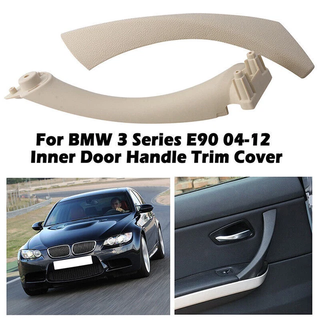 for BMW E90 328i Beige Inner+Outer Door Panel Handle Pull Trim Cover Left side