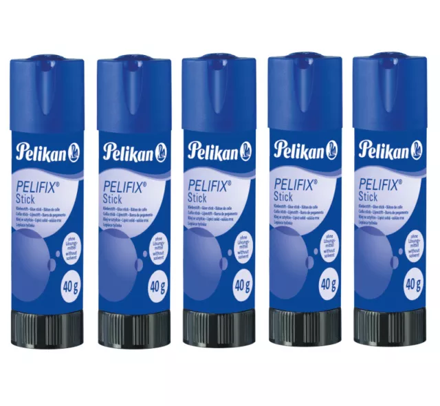 5 x Pelikan Klebestift PELIFIX® 40g Kleber Klebstoff Klebestick Leim