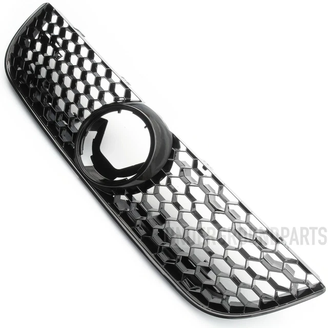 Vw Polo 9N3 05-09 All Gloss Black Gti Style Front Bumper Grille Honeycomb Mesh
