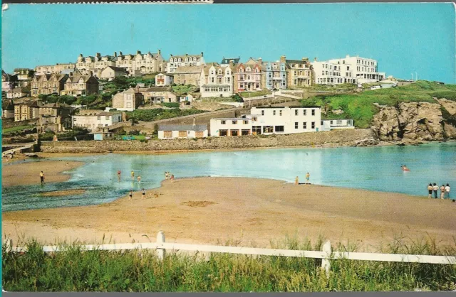 Very Nice Scarce Old Postcard - The Sands - Perranporth - Cornwall 1974