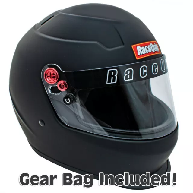 Racequip Pro20 Racing Helmet  |  Large |  Flat Black  |  *****Free Bag