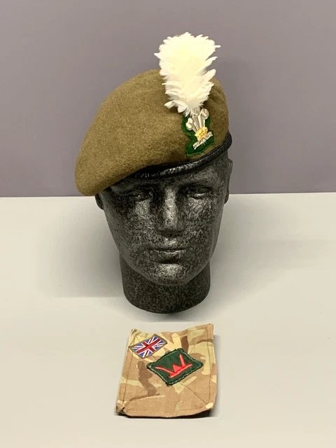 BRITISH ARMY. WELSH Regiment Genuine OR's Helmet Plate Centre Badge £35