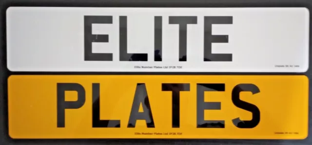 UK Road & MOT Legal Car Registration Number Plates DVLA 2D 3D 4D Standard Oblong