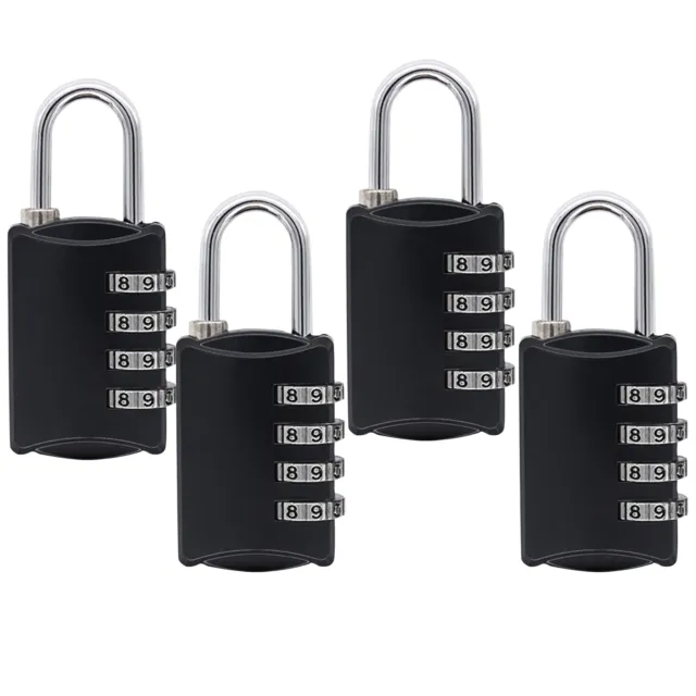 4pcs Security Four Digit Cabinet Storage Outdoor Combination Lock Small Padlocks
