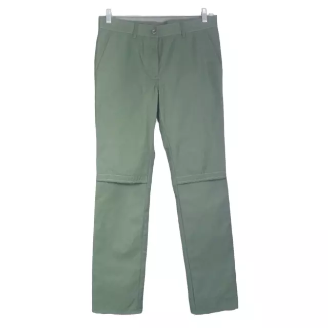 Sacai Chino Pants Womens 4 Army Green Utility Knee Opening Japanese Skinny Emo