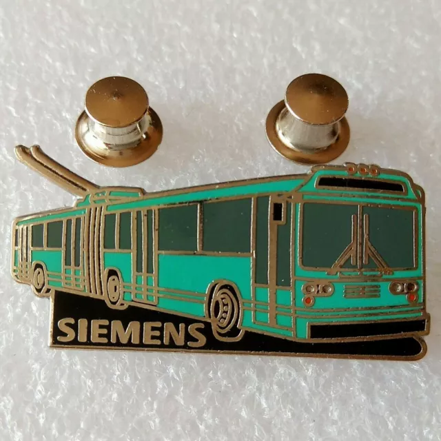 Pin's Lapel pin Enamel pins AUTOBUS BUS Transport SIEMENS Allemagne EGF Signé