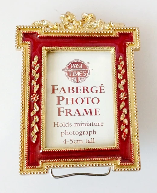 M.R.F. 90 ▪︎ FABERGE ▪︎ PAST TIMES ▪︎ MiNiATURE Gold Enamel Photo Picture FRAME