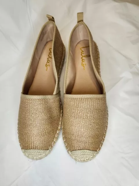 Lulus Women's Slip-On Espadrille Shoes Tan Size 9