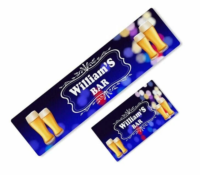Personalisierte Bar Runner jede Text Biermatte ideal Zuhause Pub Café Anlass 151