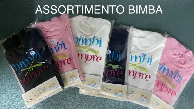 BODY LUPETTO NEONATO MANICA LUNGA “BIMBI PER SEMPRE” IN CALDO COTONE Conf 6 Pz 2