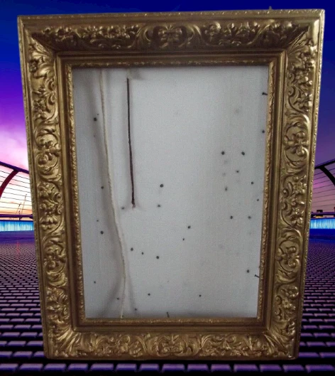 Ancien Grand Cadre Doré ecclésiastique ésotérisme  49 x 62 cm Rinceaux décor