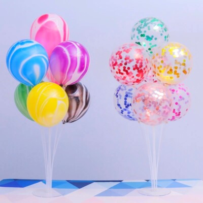 FORMIZON Palloncino Supporto Kit Compleanni Set di Supporto per Palloncino Trasparente Cuore Palloncini Sticks Supporti per Decorazione 2 Pezzi Cuore Supporti per Palloncini Anniversari 