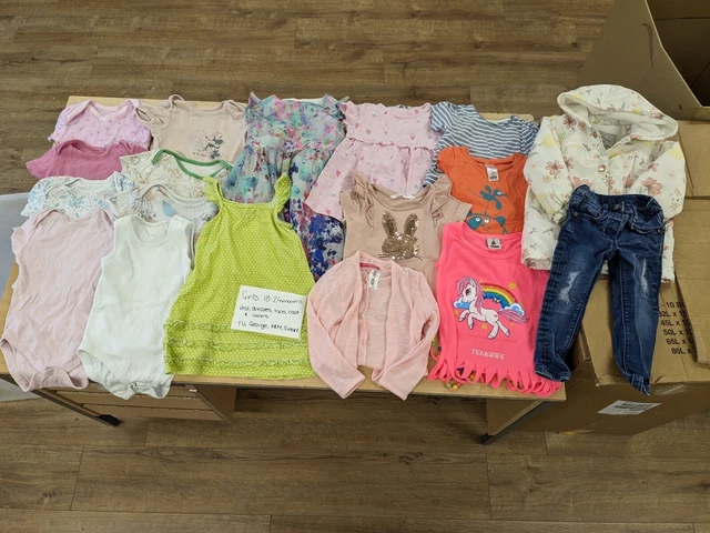 Girls Age 18-24 Months Clothes Bundle Tu George Dresses Tops Coat Jeans Outfits
