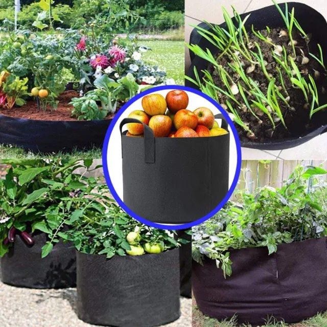 1-30gal Grow Bag Garden Heavy Duty Non-Woven Aeration Plant Fabric Pot Container