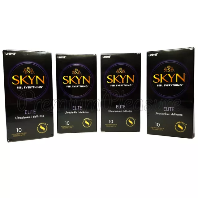 Skyn Elite Condoms Ultra Mince Sensible sans Latex Unimil 4 Boîtes De 40