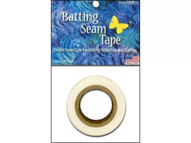 Seam Pkg Batting Fusible Tape x10yd, 1.5" x 10yd, Clear